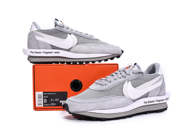 Fragment Design x sacai x Nike LDWaffle Light Smoke Gre