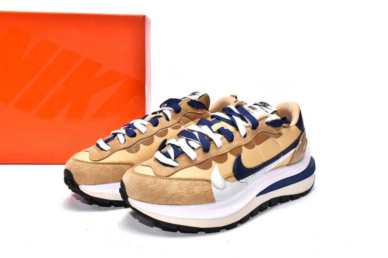 Sacai x Nike VaporWaffle Sesame and Blue Void