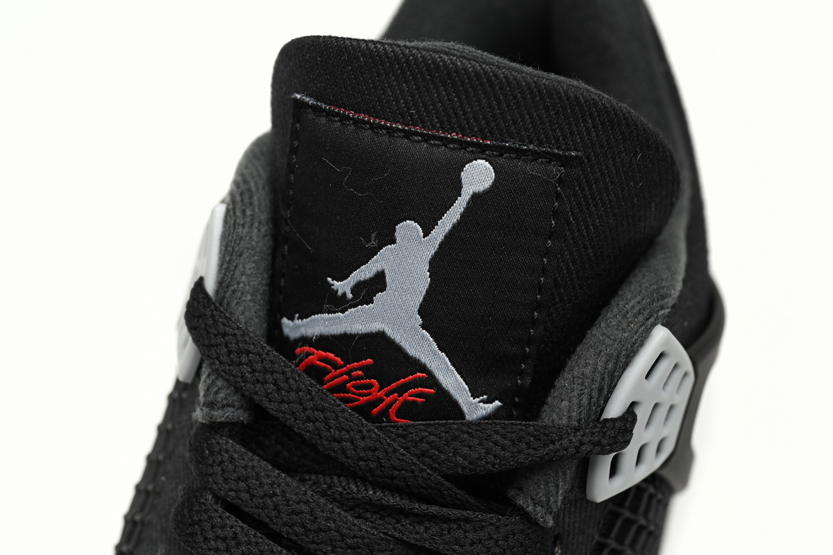 OG Air Jordan 4 Retro Black Canvas