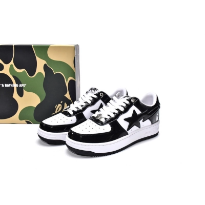 A Bathing Ape Bape Sta Low Black White Mirror 02