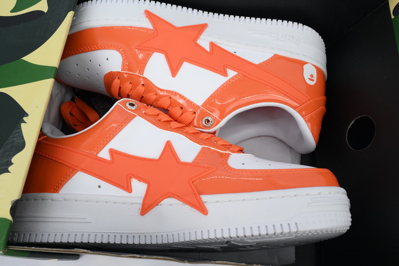 A BATHING APE Bape STA White Orange Red