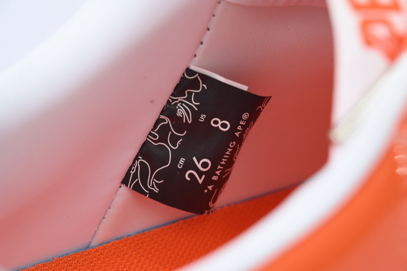 A BATHING APE Bape STA White Orange Red