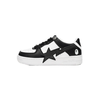 A Bathing Ape Bape Sta Low Black And White Star 01
