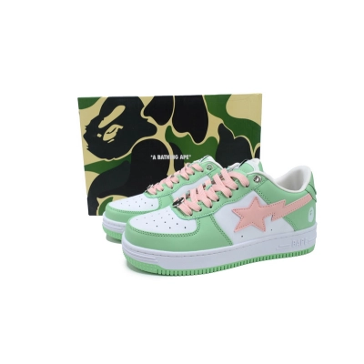 A BATHING APE Bape STA Green Powder Leather 02
