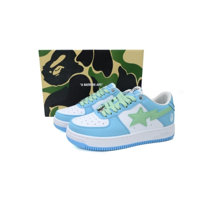 A BATHING APE Bape STA Blue Green Powder Leather 02