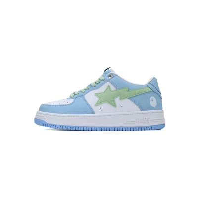 A BATHING APE Bape STA Blue Green Powder Leather 01