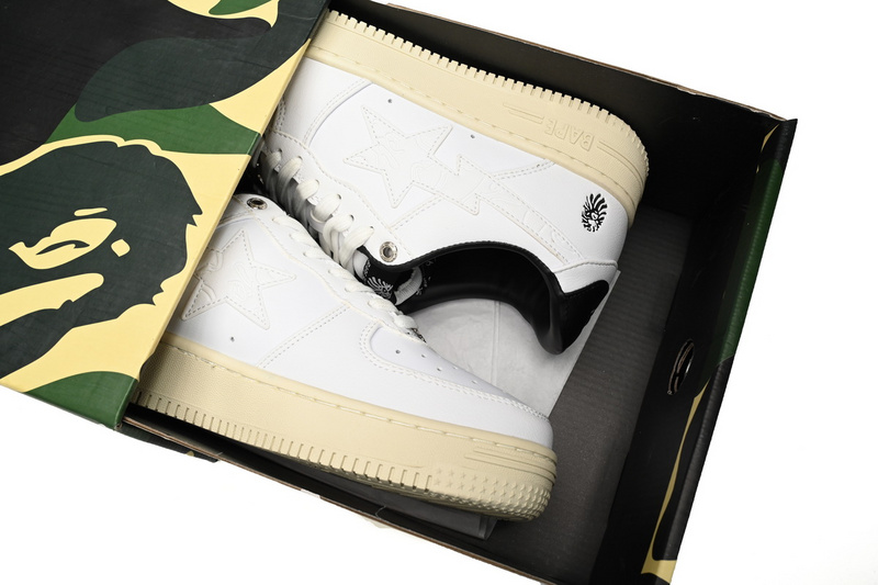 A Bathing Ape Bape Sta Low White And Black Rice