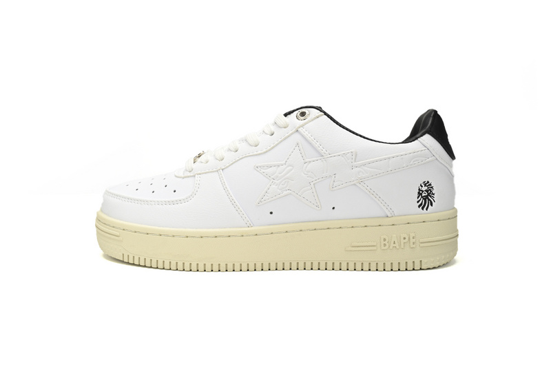 A Bathing Ape Bape Sta Low White And Black Rice