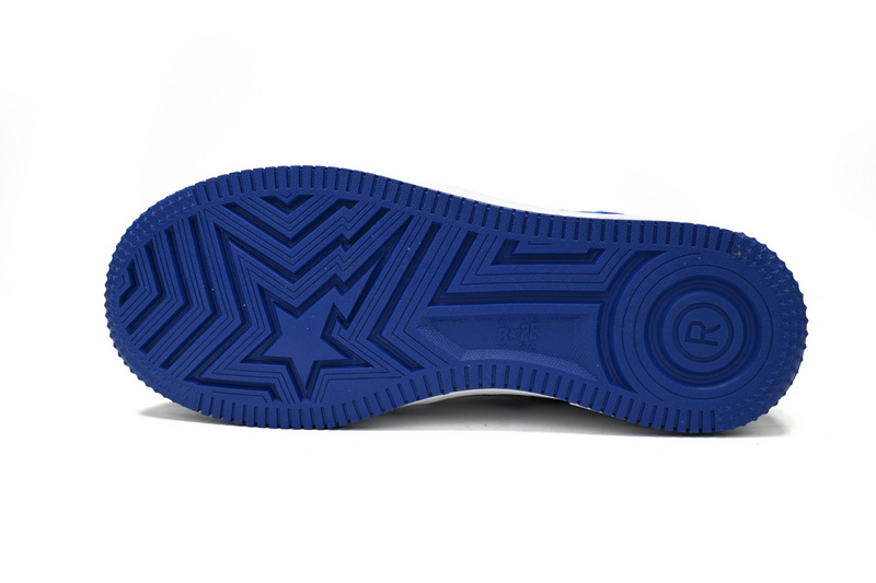 A Bathing Ape Bape Sta Low Blue and White Mirror Finish