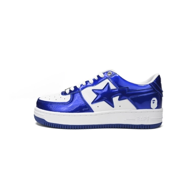 A Bathing Ape Bape Sta Low Blue and White Mirror Finish 01