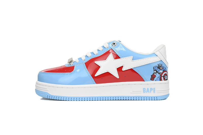 A Bathing Ape Bape Sta Low Captain America