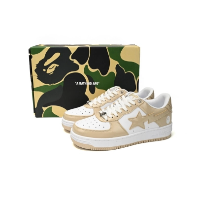 A Bathing Ape Bape Sta Low Brown White Mirror Surface 02