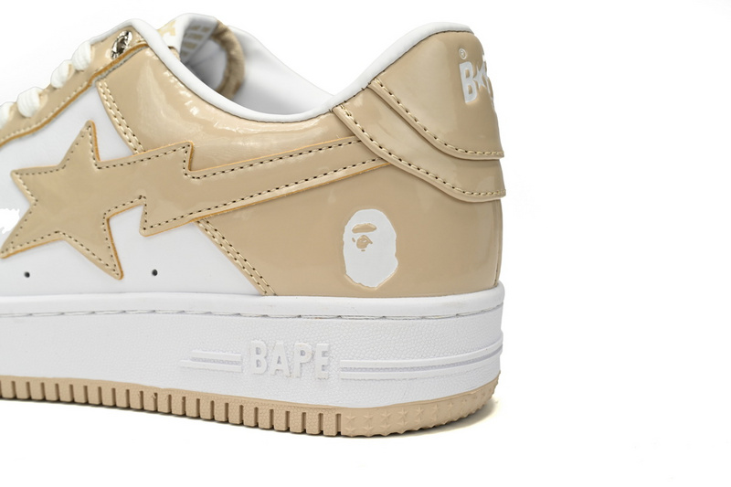 A Bathing Ape Bape Sta Low Brown White Mirror Surface