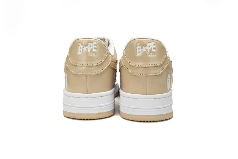 A Bathing Ape Bape Sta Low Brown White Mirror Surface