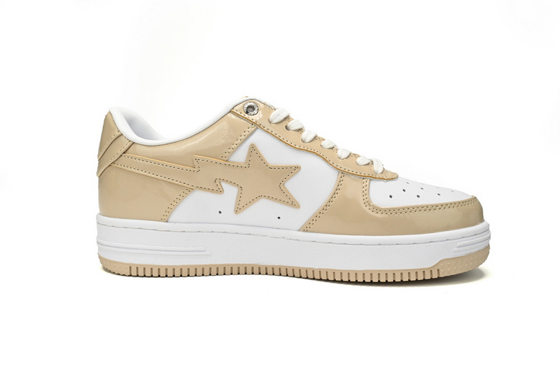 A Bathing Ape Bape Sta Low Brown White Mirror Surface