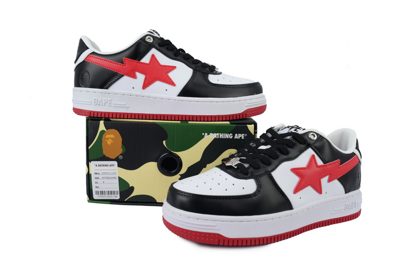 A BATHING APE Bape STA White Black Red