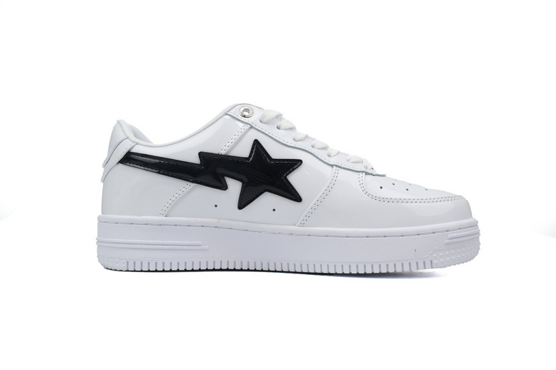 A BATHING APE Bape STA White Mirror Black Hook