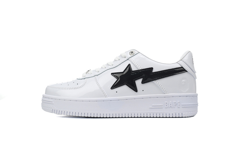 A BATHING APE Bape STA White Mirror Black Hook