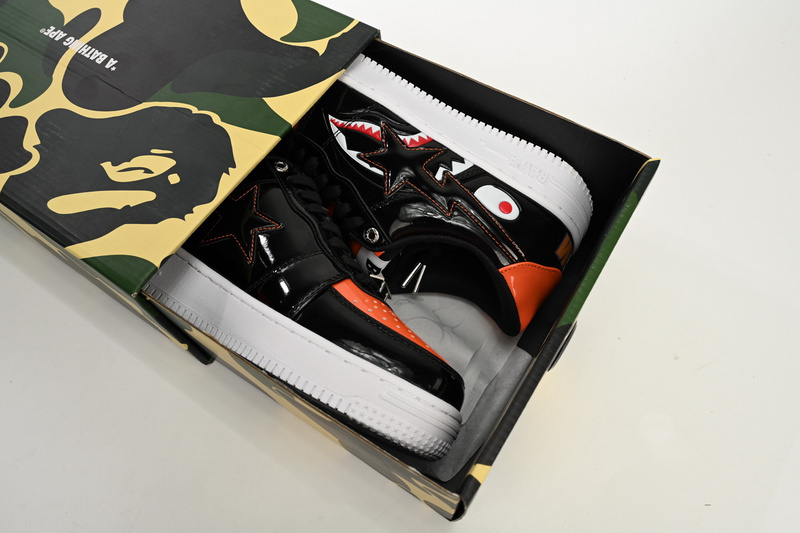 A Bathing Ape Bape Sta Low Orange Shark