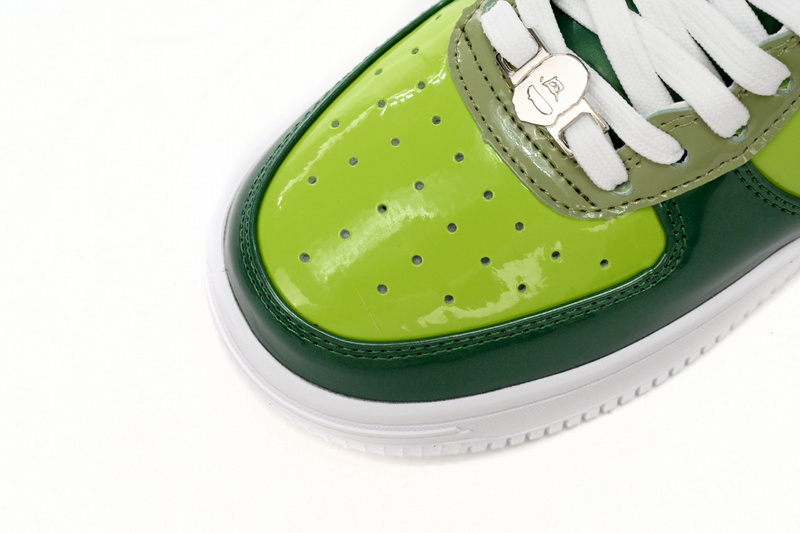 A Bathing Ape Bape Sta Low Black Green Mirror Surface