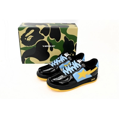 A Bathing Ape Bape Sta Low Black, Blue, And Yellow 02