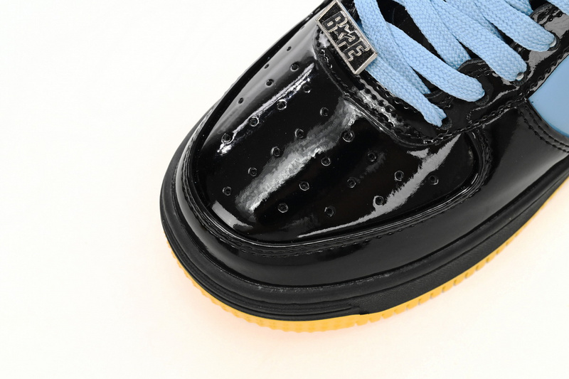 A Bathing Ape Bape Sta Low Black, Blue, And Yellow