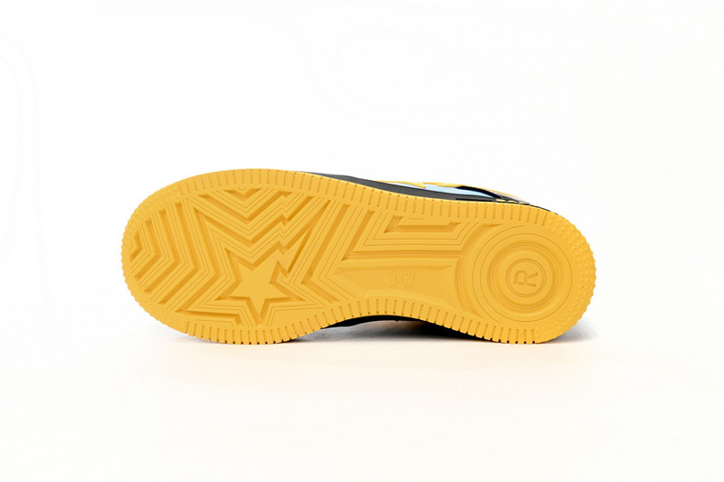 A Bathing Ape Bape Sta Low Black, Blue, And Yellow