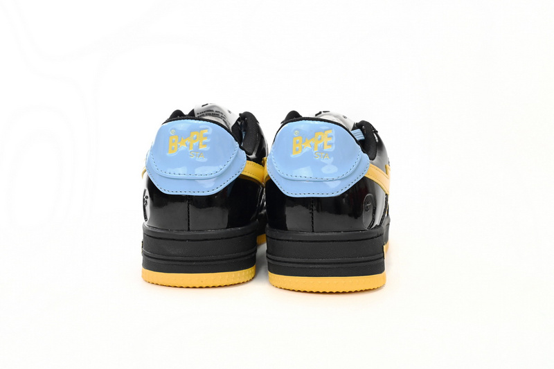 A Bathing Ape Bape Sta Low Black, Blue, And Yellow