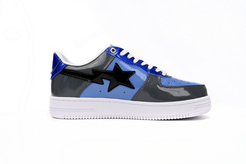 A Bathing Ape Bape Sta Low Lnk Blue Mirror Surface