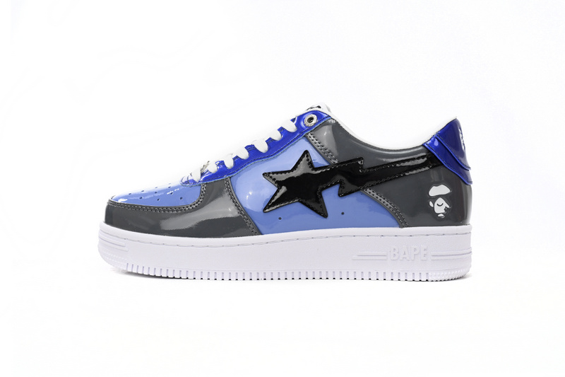 A Bathing Ape Bape Sta Low Lnk Blue Mirror Surface