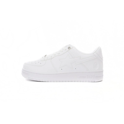 A Bathing Ape Bape Sta Low White 01