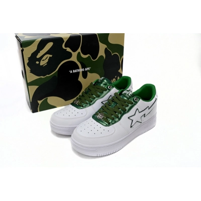 A Bathing Ape Bape Sta Low White Green edge 02