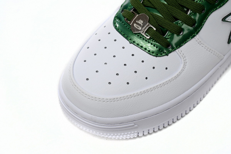 A Bathing Ape Bape Sta Low White Green edge