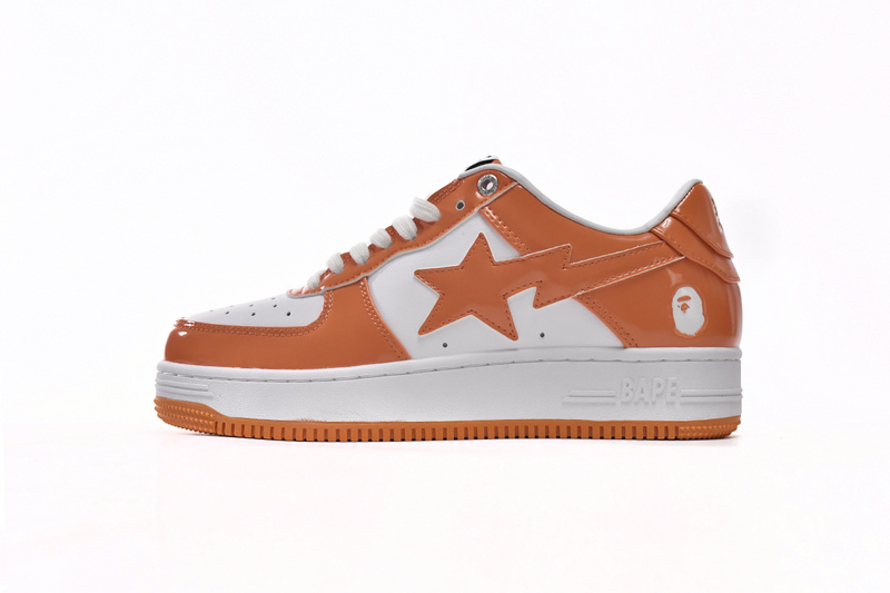 A Bathing Ape Bape Sta Low White Orange