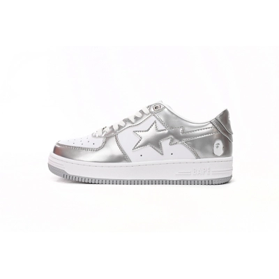 A Bathing Ape Bape Sta Low Silver 01