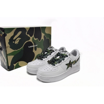 A Bathing Ape Bape Sta Low White Green Camouflage 02