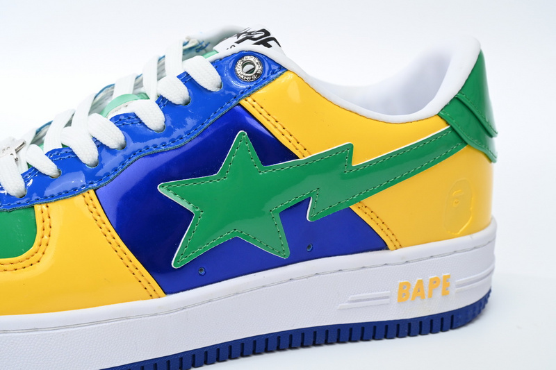 A Bathing Ape Bape Sta Low Black Yellow Green Orchid