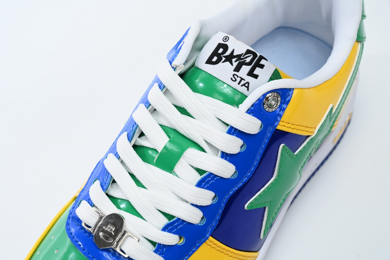 A Bathing Ape Bape Sta Low Black Yellow Green Orchid