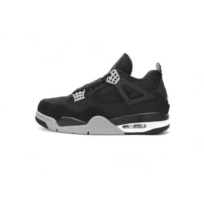 Q4 Air Jordan 4 Retro Black Canvas 01