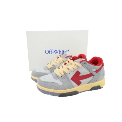 OFF-WHITE Out of Office Low 'Light Grey Red' 02
