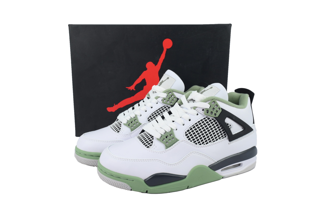 PB Air Jordan 4 WMNS “Oil Green”Seafoam (W)