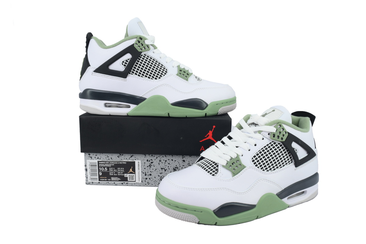 PB Air Jordan 4 WMNS “Oil Green”Seafoam (W)