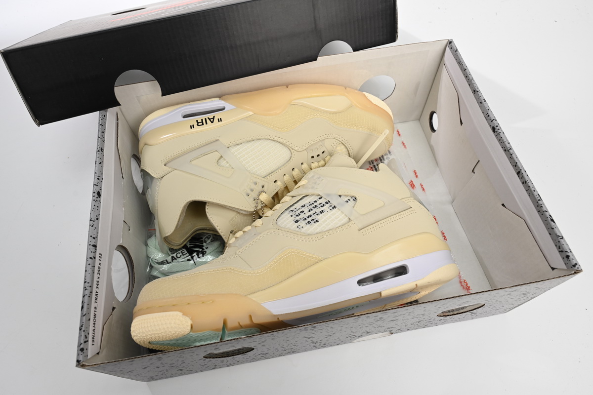PB OFF White x Air Jordan 4 Sail