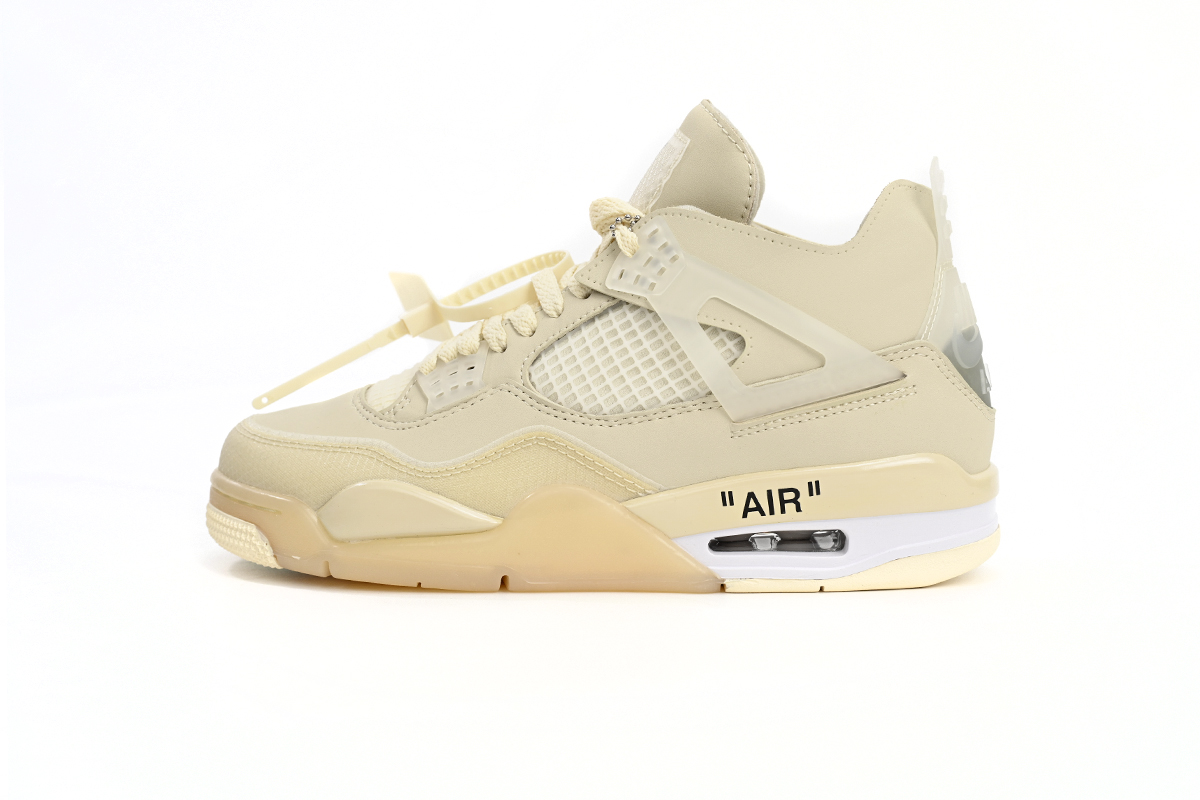 PB OFF White x Air Jordan 4 Sail
