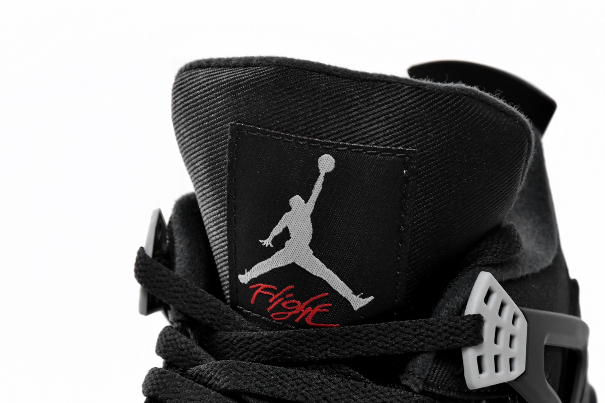 A1 Air Jordan 4 Retro Black Canvas