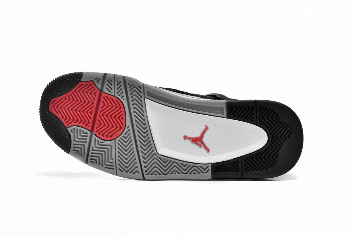 A1 Air Jordan 4 Retro Black Canvas