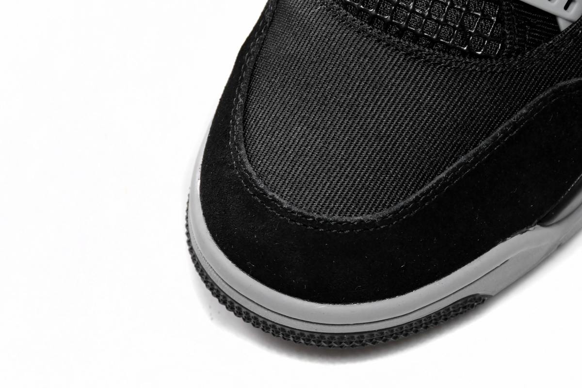 A1 Air Jordan 4 Retro Black Canvas