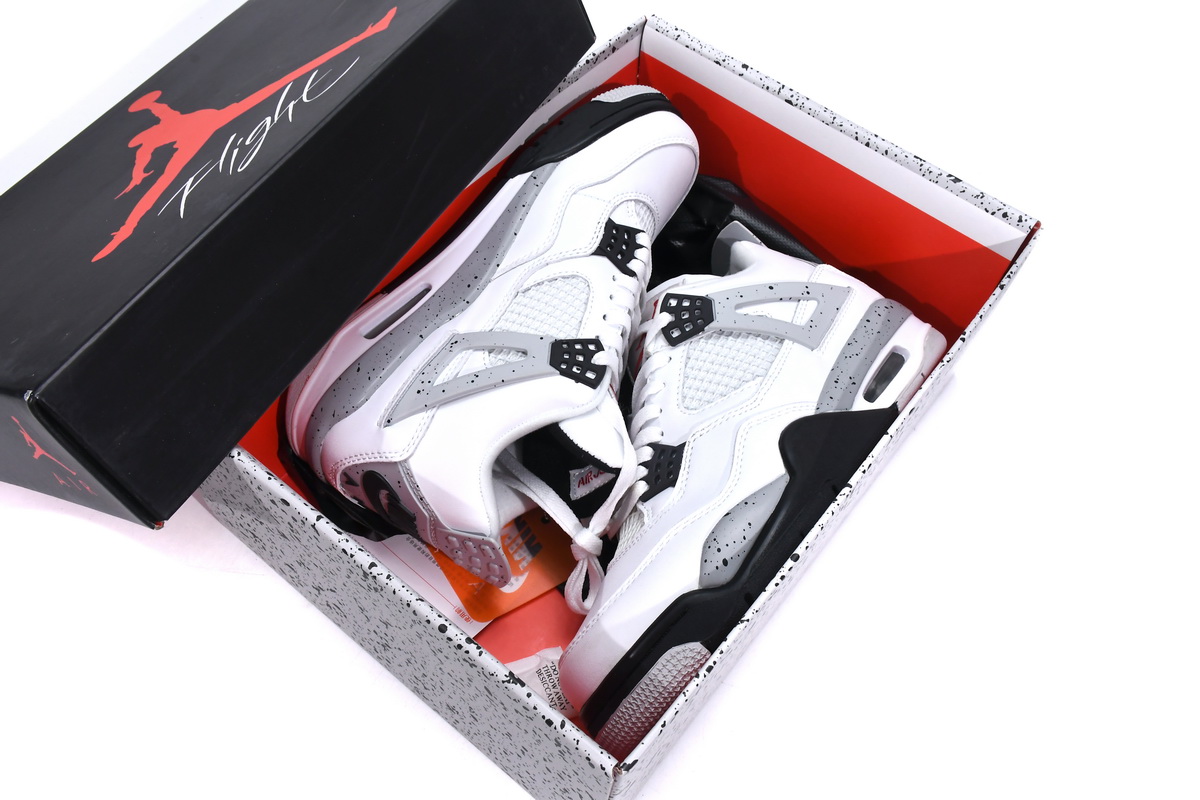 A1 Air Jordan 4 Retro White Cement