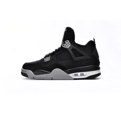 XH Air Jordan 4 Retro Black Canvas 01