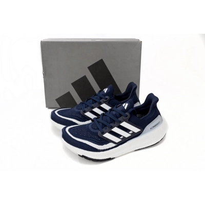 Adidas Ultra Boost 2023 LIGHT Black And White Blue and white bars 02